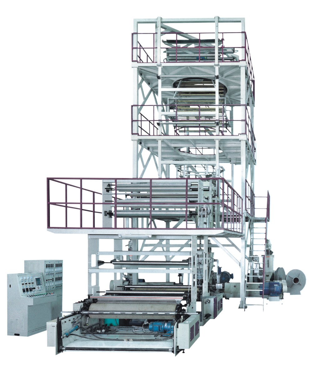 01 SJ-GS系列 三至五層共擠薄膜吹塑機(jī)組（IBC膜泡內(nèi)冷型）